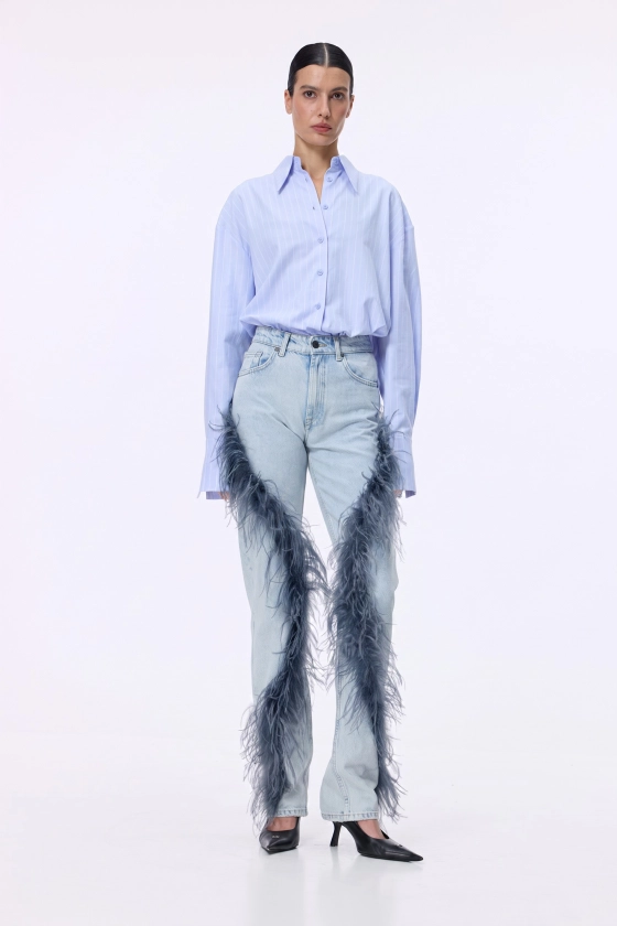Feather jeans - photo 3