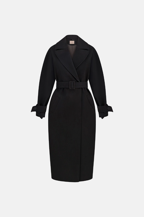 Maxi coat with dropped sleeves - photo 1