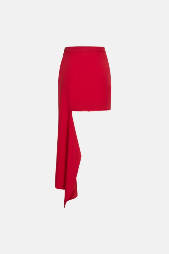 Cotton mini skirt with cut-out detail - photo 2