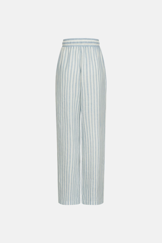 Straight-cut pants with elastic waistband - photo 2