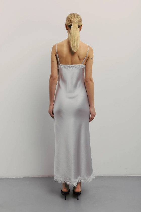 Maxi dress with lace - photo 4
