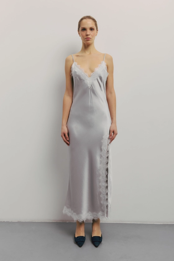 Maxi dress with lace - photo 3
