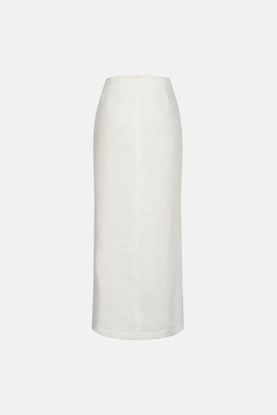 Linen maxi skirt with knot - photo 2