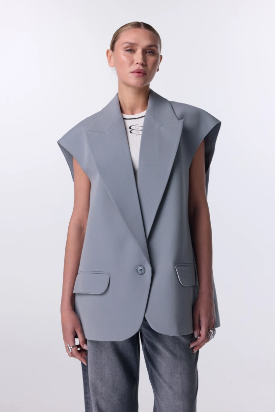 Oversized cotton vest - photo 3